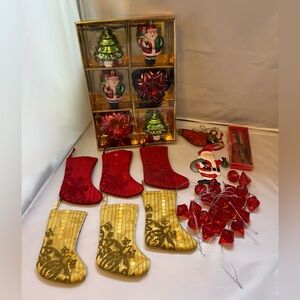Festive Holiday Ornament and Stocking Set